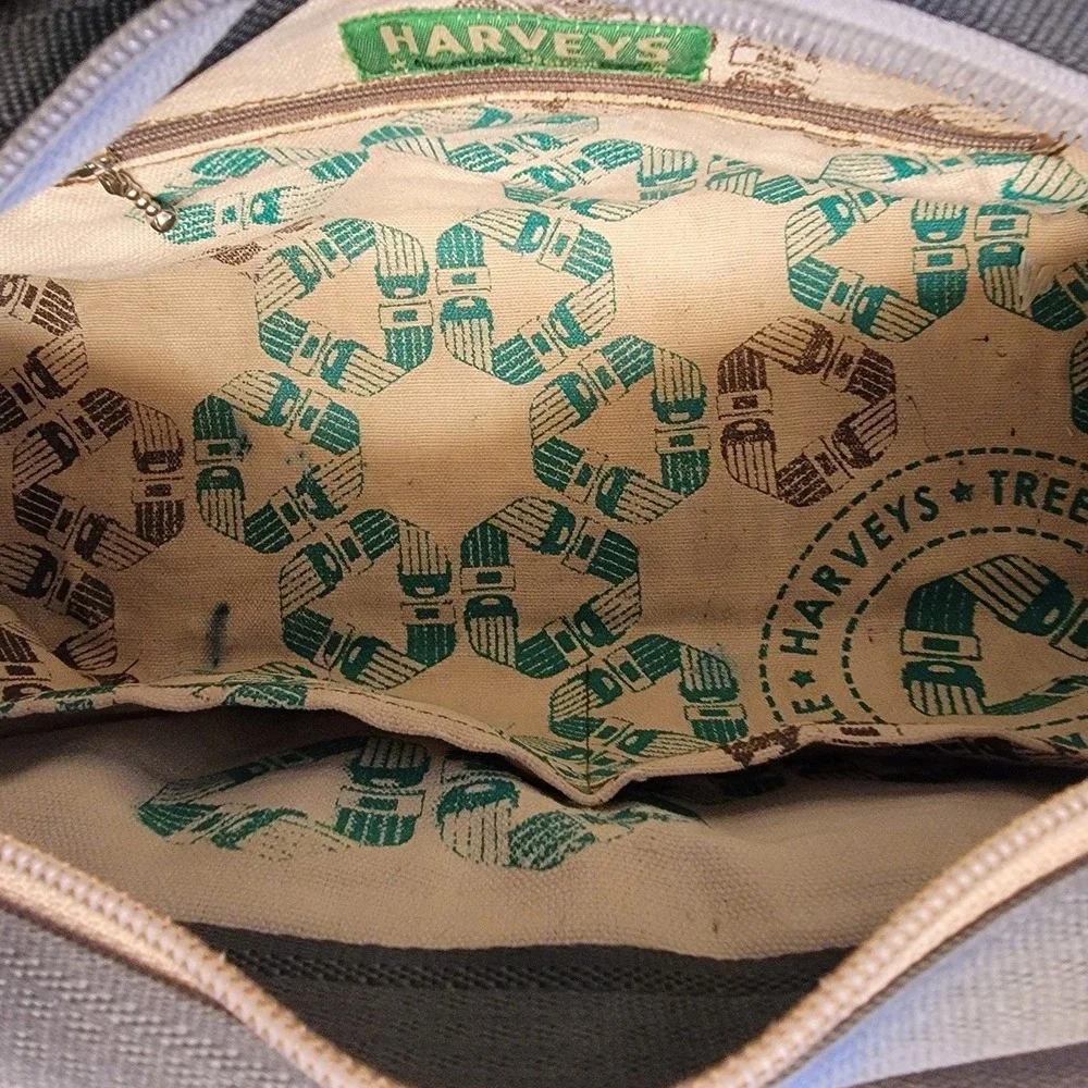 Harveys Original Seatbelt Bag Treecycle - Medium Zipper Top Handle Satchel Purse